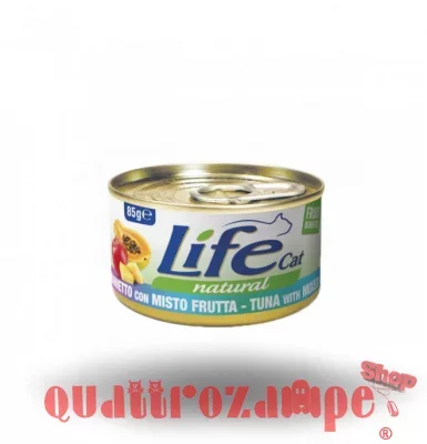 Life Cat Natural Tonno Con Misto Frutta 85 gr Scatoletta Gatti