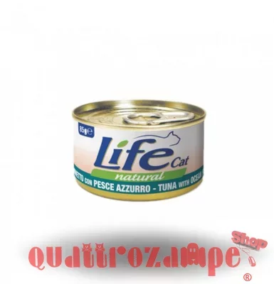 Life Cat Natural Tonno e Pesce Azzurro 85 gr Scatoletta Gatti