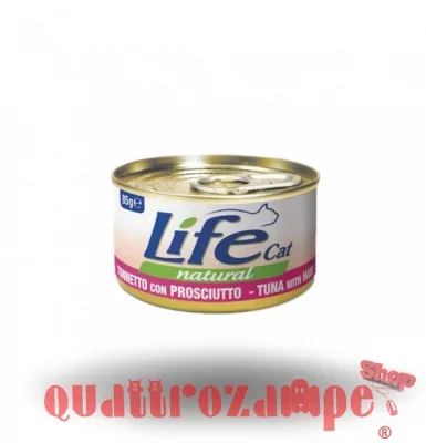 Life Cat Natural Tonno e Prosciutto 85 gr Scatoletta Gatti