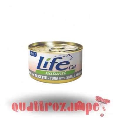 Life Cat Natural Tonno Con Alicette 85 gr Scatoletta Gatti