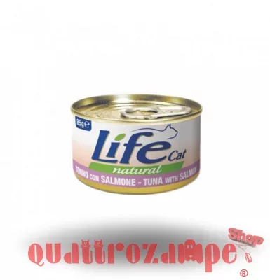 Life Cat Natural Tonno e Salmone 85 gr Scatoletta Gatti