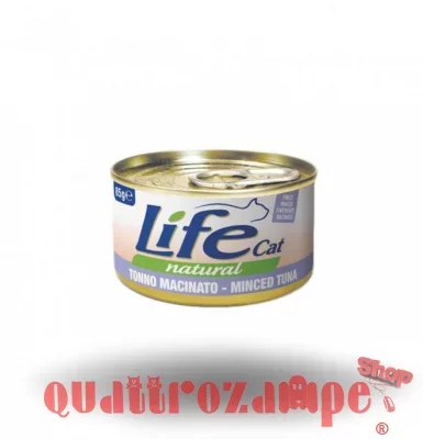Life Cat Natural Tonno Finemente Macinato 85 gr Scatoletta Gatti