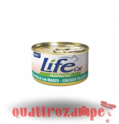 Life Cat Natural Pollo e Manzo 85 gr Scatoletta Gatti
