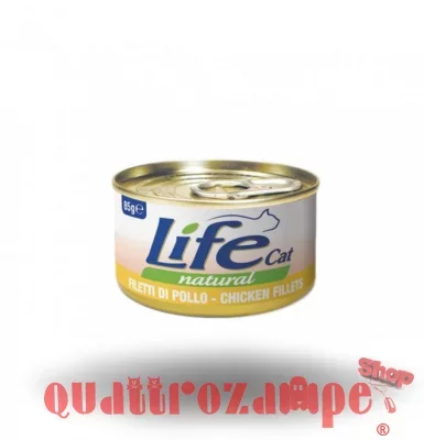 Life Cat Natural Filetti di Pollo 85 gr Scatoletta Gatti