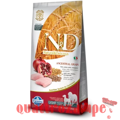 Farmina N/D Ancestral Grain Light Medium Maxi Adult 12 kg Pollo e Melograno
