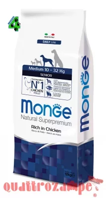 Monge Superpremium Medium Senior 3 kg Pollo Per Cani Anziani