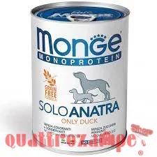 Monge Solo Anatra Monoproteico 400 gr Umido per Cani