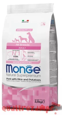Monge Superpremium Adult All Breeds Maiale 12 kg Cane