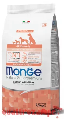 Monge Superpremium All Breed Puppy Junior Salmone 12 kg Cane