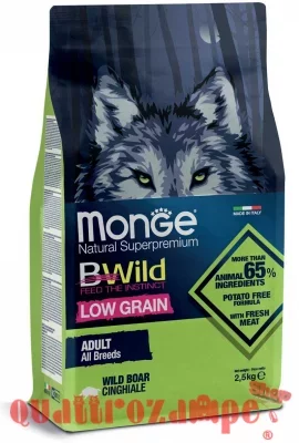 Monge Bwild Low Grain Adult Cinghiale 12 kg Per Cani