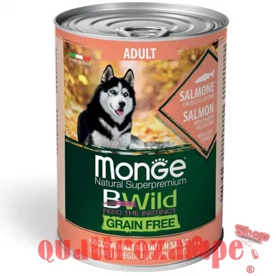 Monge Bwild Grain Free Adult Salmone In Salsa 400 gr Umido per Cani