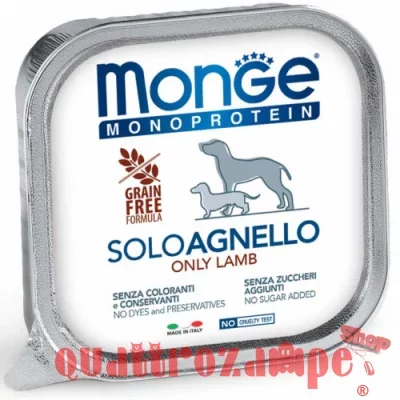 Monge Solo Agnello Monoproteico 150 gr Umido per Cani