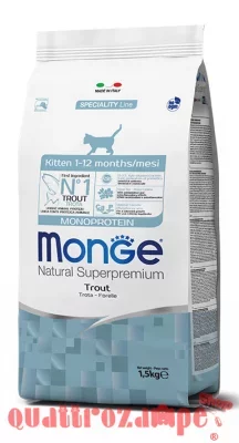 Monge Natural Superpremium Kitten Trota 400 gr Per Gatti