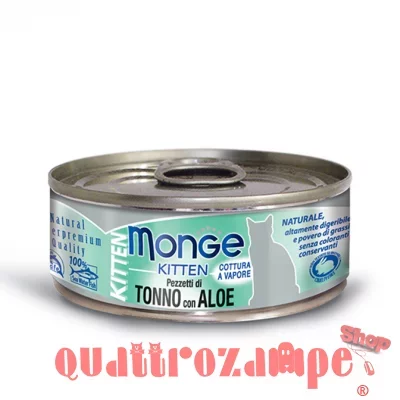 Monge Jelly superpremium 80 gr Kitten Tonno con Aloe per Gattini