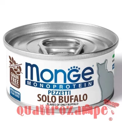 Monge Monoproteico Sfilaccetti Solo Bufalo 80 gr Lattina Per Gatti
