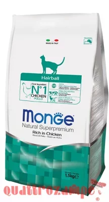 Monge Natural Superpremium Hairball 1,5 Kg Per Gatti