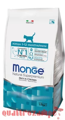 Monge Natural Superpremium Kitten Pollo 1,5 kg Per Gattini
