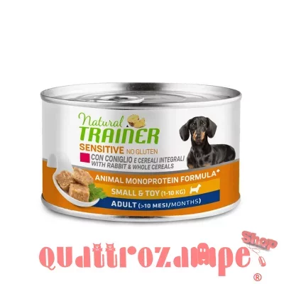 Natural Trainer Sensitive No Gluten Mini Adult Coniglio 150 gr Umido Cane