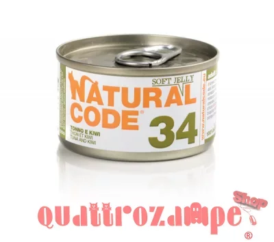Natural Code Soft Jelly 34 Tonno e Kiwi 85 gr Per Gatti
