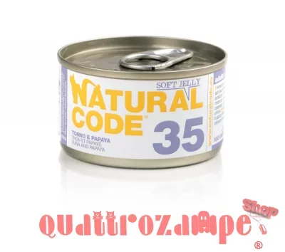 Natural Code Soft Jelly 35 Tonno e Papaya 85 gr Per Gatti