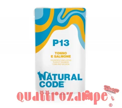 Natural Code P13 Tonno e Salmone 70 Gr Bustina Per Gatti