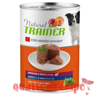 Natural Trainer Medium Maxi Adult Manzo 400 gr Umido Cane