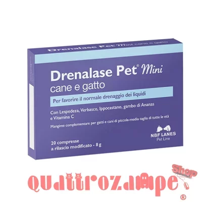 NBF Lanes Drenalase Pet Mini 20 Compresse da 160 mg Cani Gatti
