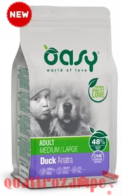 Oasy Dog Adult All Breed Anatra 12 kg Monoproteico Per Cani