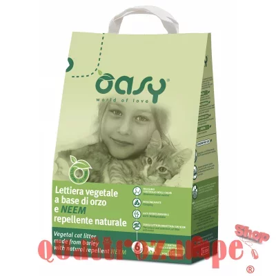 Wonderfood Oasy Lettiera Vegetale Con Orzo e Neem 6 Lt Agglomerante Per Gatti