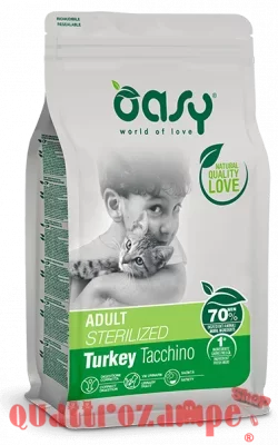 Oasy Cat Adult Sterilised Tacchino 1,5 Kg Gatti Sterilizzati