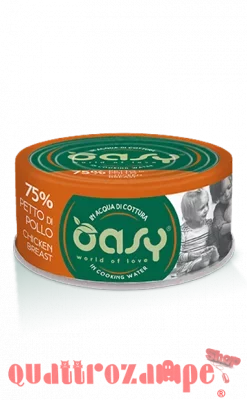 Oasy More Love Petto di Pollo Lattina 70 gr Per Gatti