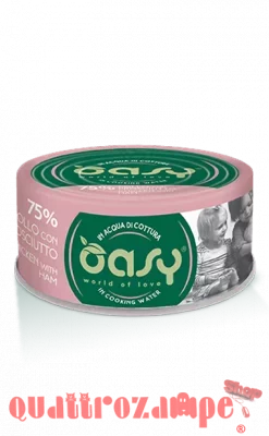Oasy More Love Pollo Con Prosciutto Lattina 70 gr Per Gatti