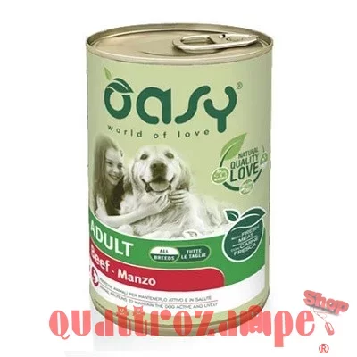 Oasy Dog Pate' Manzo 400 gr Umido Per Cani