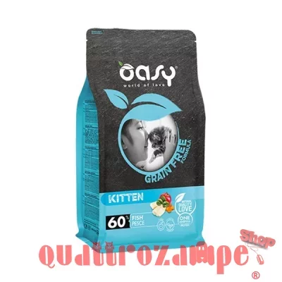 Oasy Cat Kitten Grain Free Pesce 7,5 Kg Per Gattini