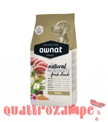 Ownat Classic Anatra 12 kg Crocchette Per Cani