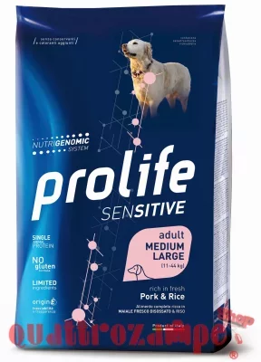 Prolife Dog Sensitive Mini Adult Maiale e Riso 2 Kg