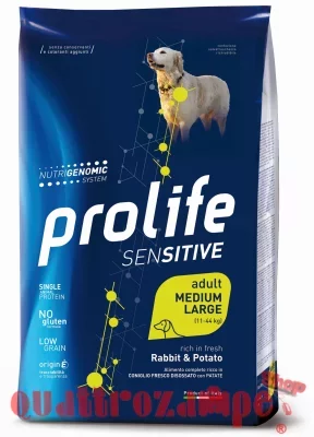 Prolife Dog Sensitive Medium Large Adult Coniglio e Patate 10 kg (Rabbit)