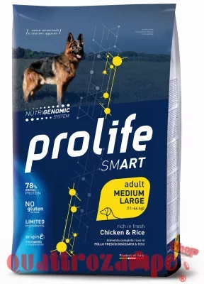 Prolife Dog Smart Medium Large Adult Pollo e Riso 12 kg (Chicken)