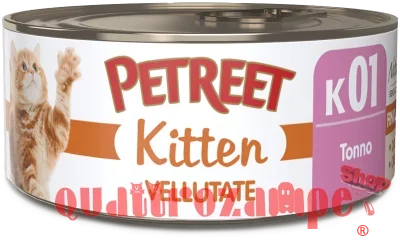 Petreet Kitten Vellutate Tonno 60 gr K01 Scatoletta Umido Gattini