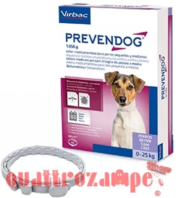 Virbac Prevendog 2 Collari Antiparassitario 60 cm Per Cani 0 - 25 kg