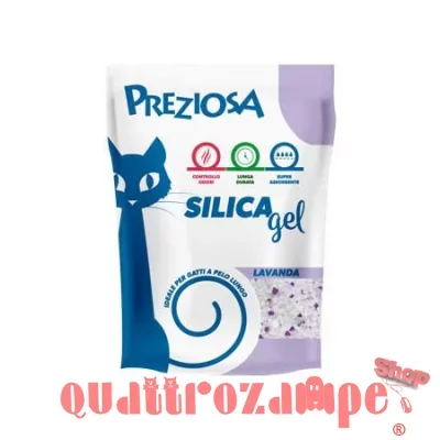 Lettiera Preziosa Silice Lavanda 2,25 kg 5 lt Silica Gel Gatto