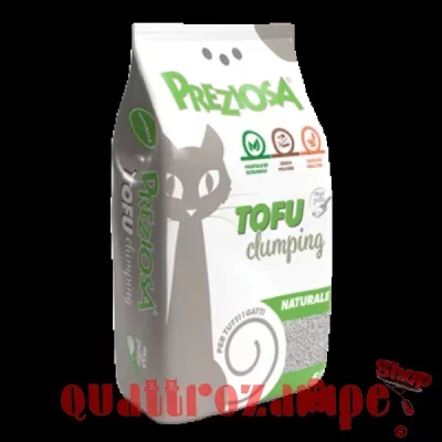 Lettiera Preziosa Al Tofu Agglomerante Naturale 5 lt Per Gatti