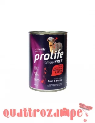 Club Prolife Dog Adult Sensitive Grain Free Manzo e Patate 400 gr Umido Per Cani
