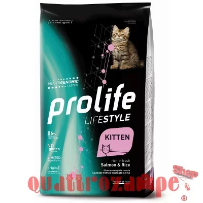 Prolife Cat Kitten Salmone e Riso 1,5 kg Per Gattini