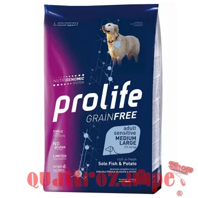 Prolife Dog Adult Sensitive Medium Large Sogliola e Patate 10 kg Grain Free