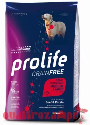 Prolife Dog Sensitive Medium Large Adult Manzo e Patate 10 kg (Beef) Grain Free