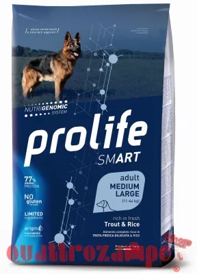 Prolife Dog Smart Adult Medium Large Adult Trota e Riso 12 kg (Trout)