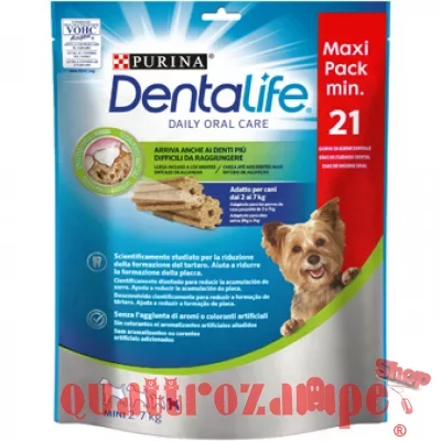 Nestle Purina Snack Dentalife Mini 21 sticks (3 x 7 pz) 207 Gr per cani da 2 kg a 7 kg