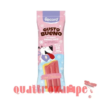 Record Gelato Gusto Bueno Formaggio e Carne 50 gr Snack Per Cani SCAD PROD 04.05.25