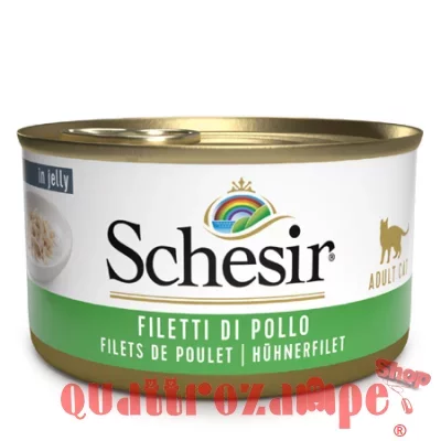 Schesir Gelatina Filetti Di Pollo 85 gr Scatoletta Per Gatti